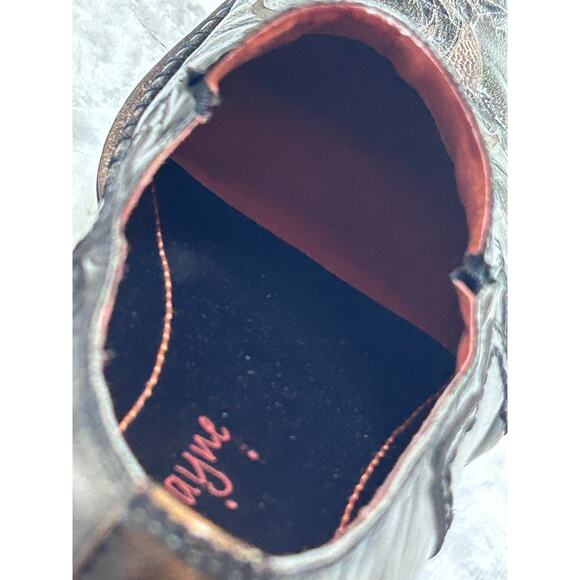 Robert Wayne Beam Mens Square Toe Dress Shoes 10 Distressed Leather Brown Loafer - Picture 8 of 12